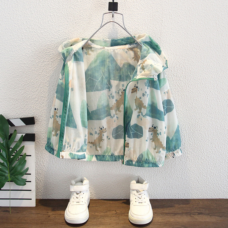 8001 Ropa de protección solar para niños 2024 Abrigo fino de verano para niños pequeños y medianos Protección UV Ropa de piel ligera para niños image 2