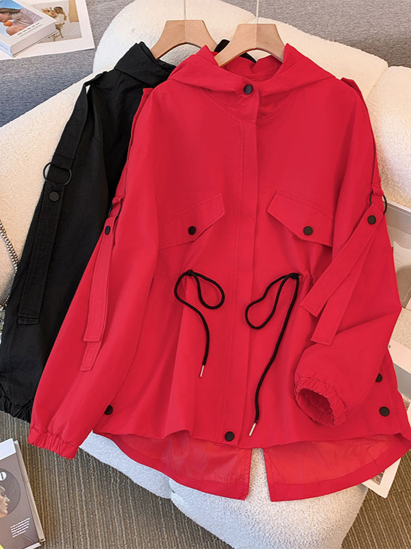 130-320 Plus Size Women's Casual Jacket 2025 Autumn and Winter New Fat Sister Waist Long Red Jacket 130-320 Plus Size Women's Casual Jacket 2025 Autumn and Winter New Fat Sister Waist Long Red Jacket