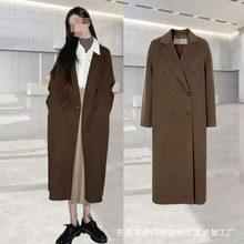 明星同款韩版西装领现显瘦毛呢大衣女中长款2022秋冬新款风衣外套