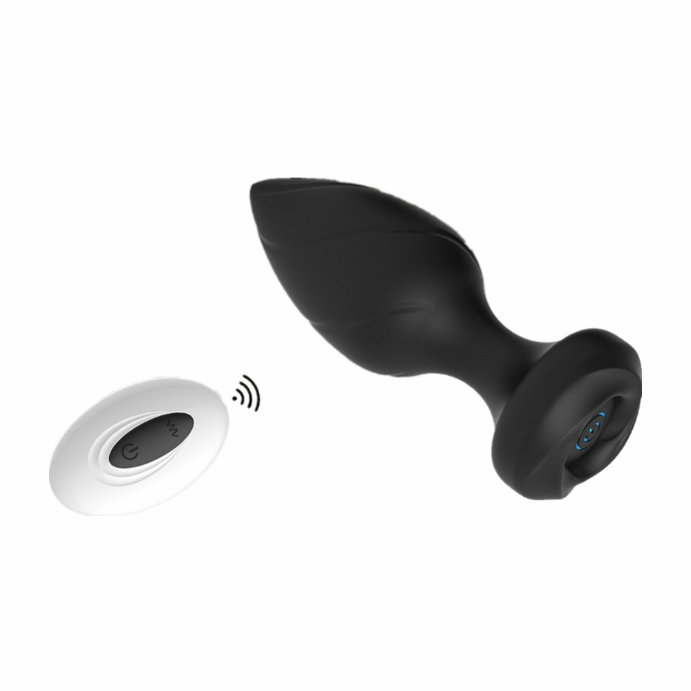 Butt Plug With 10 Frequency Remote Control Vibration Unisex Toy_voghion.com