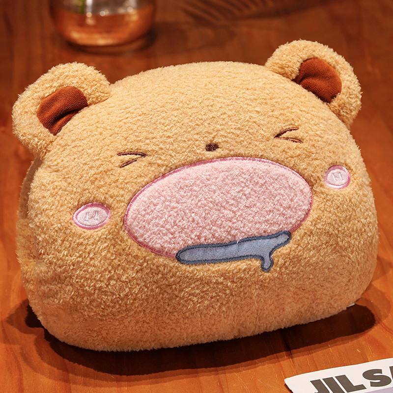 Lindo foodie de dibujos animados cálido mano almohada manta suave glutinoso casual sofá de felpa Oficina siesta chal de felpa femenina masculina