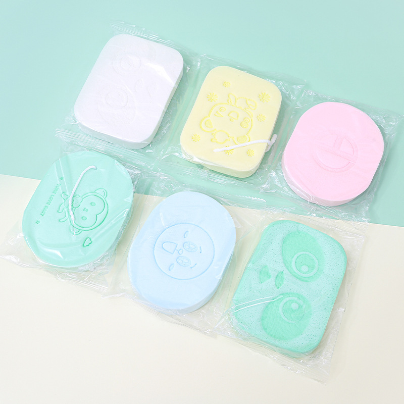 Personalizado de fábrica engrosado 18T limpiador facial limpiador algodón color limpiador aleatorio limpiador limpiador limpiador limpiador limpiador agradable para la piel esponja PVA