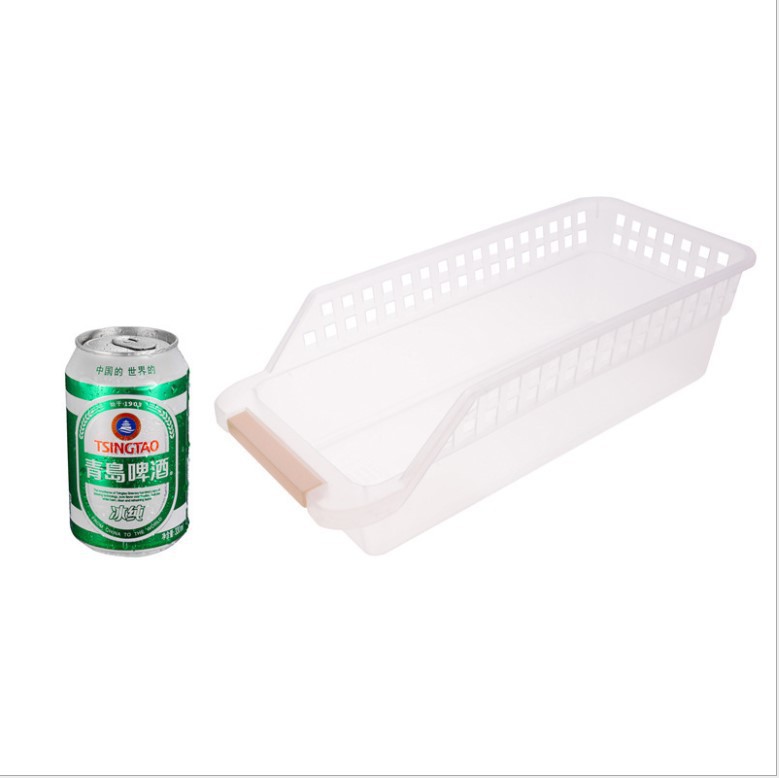 De estilo japonés refrigerador plástico cesta de almacenamiento de alimentos y bebidas cajón caja de almacenamiento cocina misceláneas organización cesta de almacenamiento