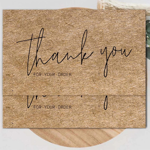 Cross-border Kraft Paper Thank You Card Vintage Thank You Greeting Card Paper Festival Gift Decorative Card