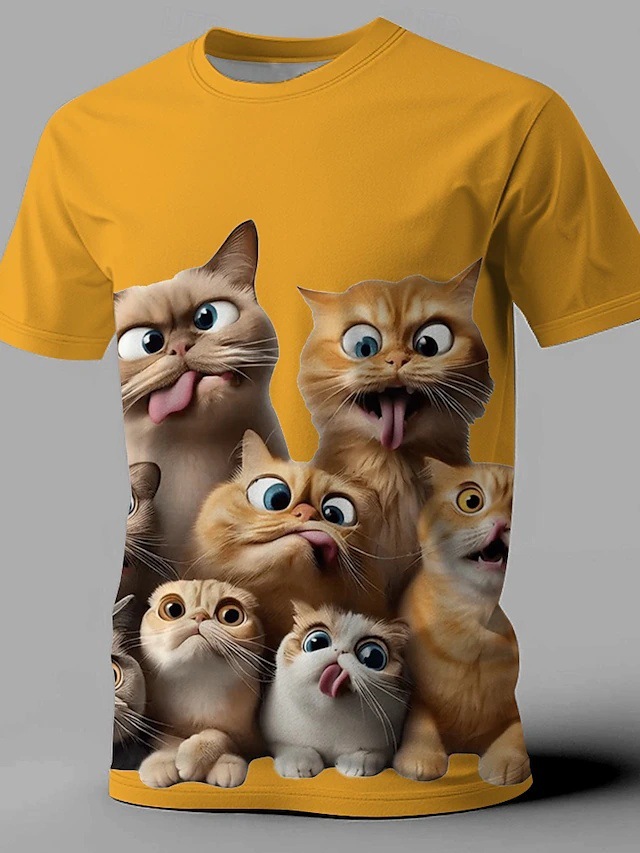 Camiseta de manga corta con cuello redondo suelto de todo fósforo de la calle de verano para hombres