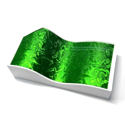 Auto Color Change Film, Film for Body Decoration and - pet-matte-electroplating-ghost-magic-flame-green-152m17mroll-supports-slitting