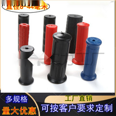 通用直径圆管软橡胶把手轮椅小推车方孔塑料手柄套手把套