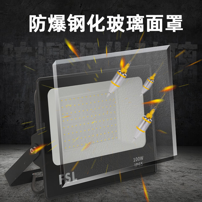 Lámpara Industrial y Minera FSL Foshan, Proyector LED de 20W/50W, Resistente al Agua, para Exteriores, Iluminación de Calles, Publicidad
