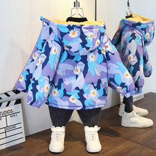 女童外套秋冬装2025新款秋季儿童加厚棉衣大童女装女孩加绒迷彩款