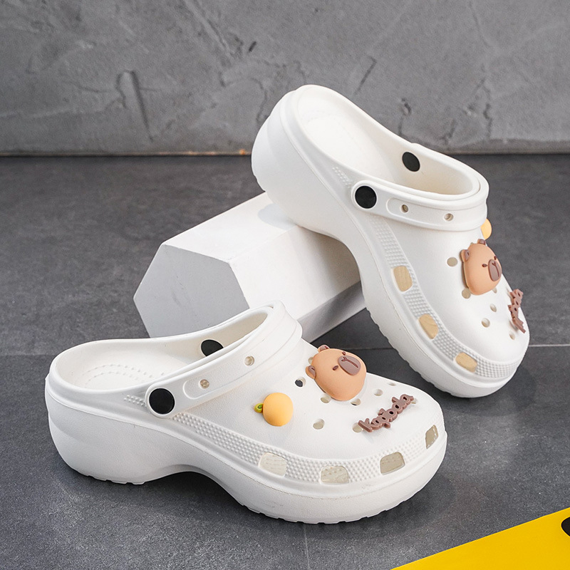 Moda de moda de primavera y verano para mujer, casual diario, cabeza redonda, zapatos con agujeros clásicos, zapatos con agujeros de mujer Baotou transpirables