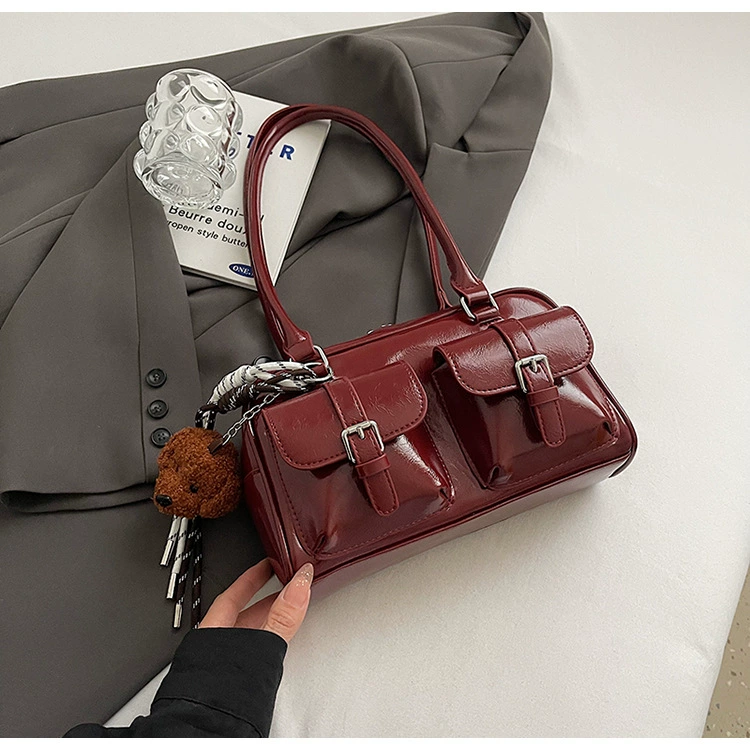 Сумка через плечо (Swan) из PU, однотонная, стиль light luxury, размеры 26×9×15 см