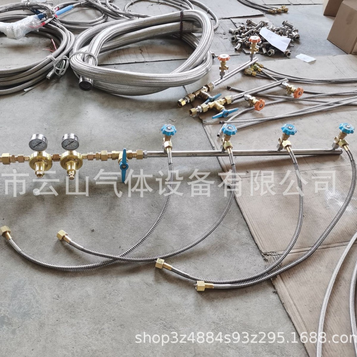 销售单侧乙炔、氧气黄铜汇流排、大口径大流量汇流排、氮气汇流排