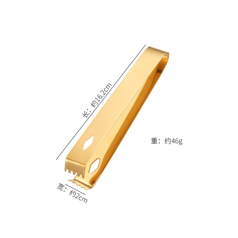 Suministro directo de fábrica clip de hielo 304 Acero inoxidable Cubo de azúcar clip antideslizante barra dentada clip de hielo pinza de hielo clip de alimentos
