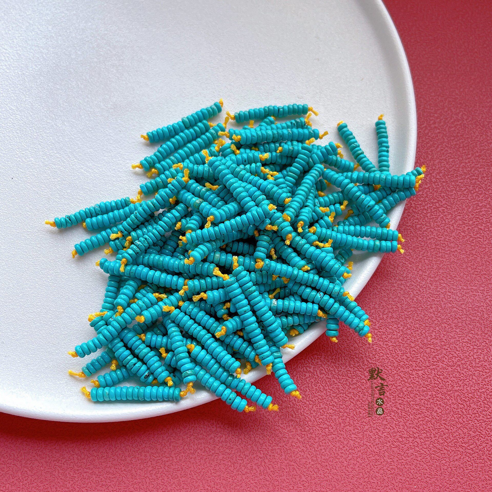Turquoise Loose Beads, Spacer Beads, DIY Jewelry Accessories, Bead Spacers, Wire, High-Quality Porcelain, Bodhi Accessories