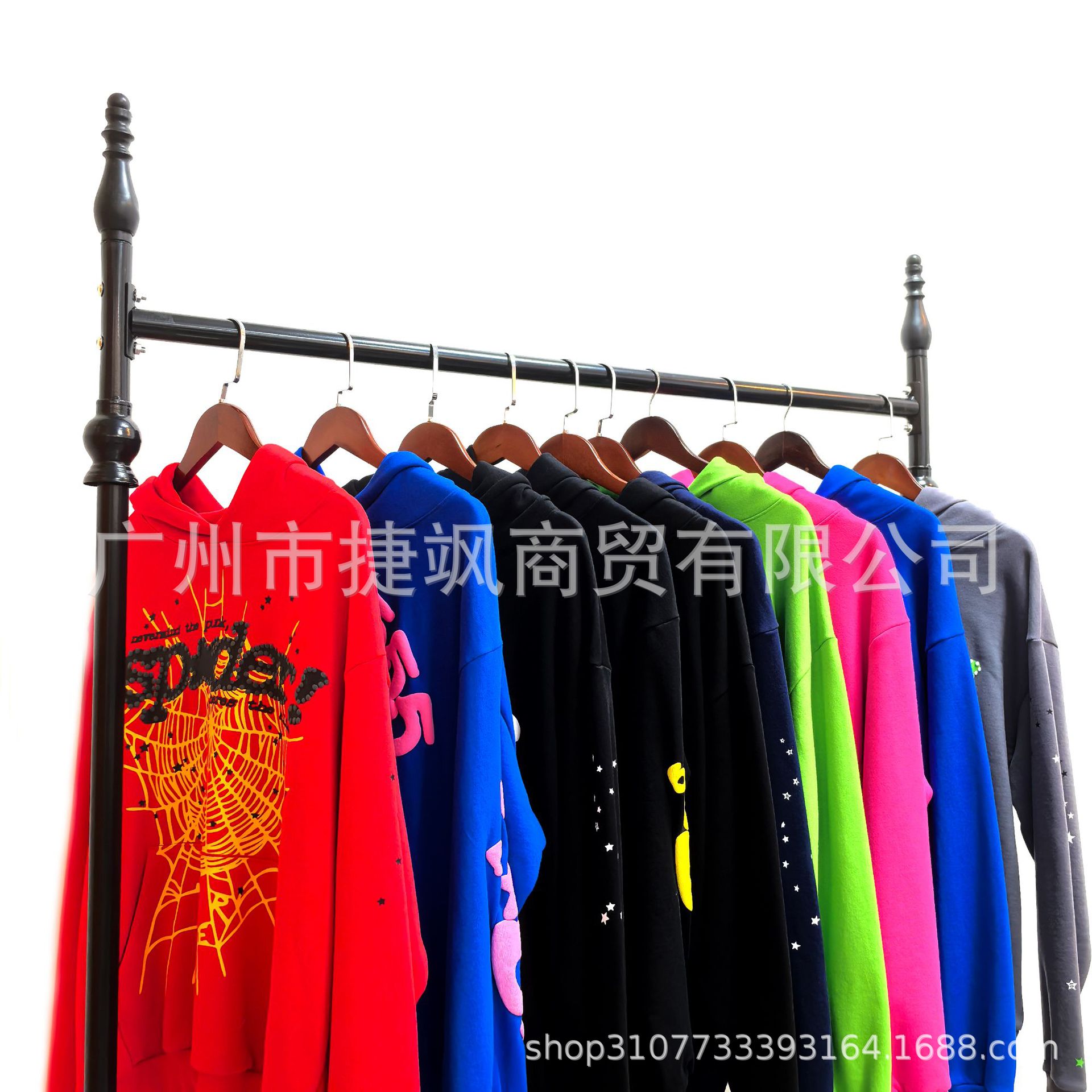 Real Shot of European and American Trendy Brand Sp5Der Heavyweight 420g Fleece Hoodie, Trendy Sweatshirt Direct from Factory Wholesale