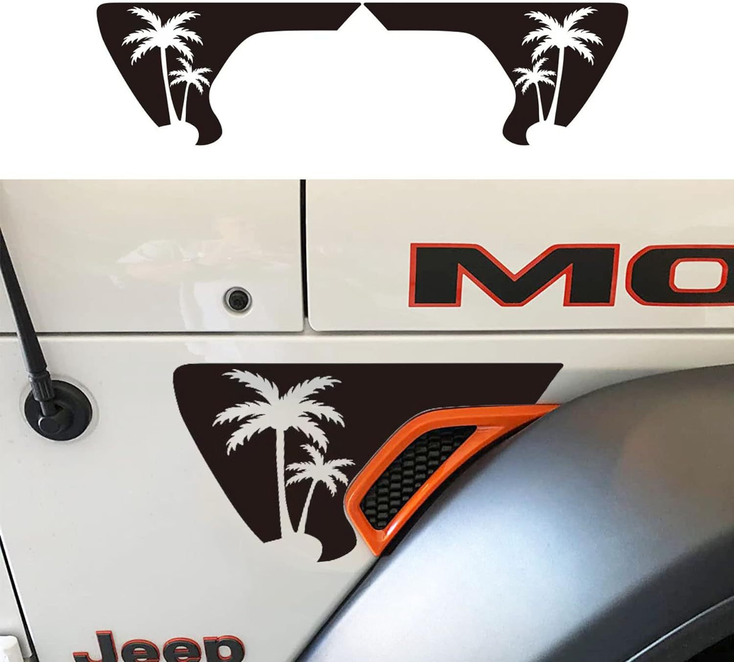 Para Jeep Wrangler Jeep side block Vent etiqueta de la bandera Americana JL2018-2021 Gladiador image 10