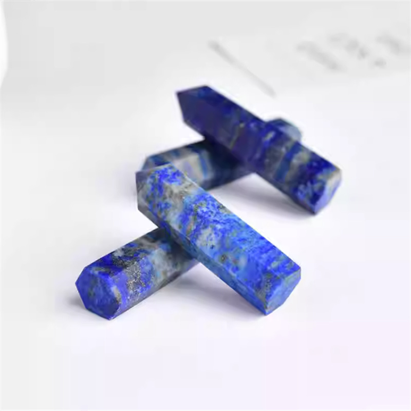 天然紫水晶黒曜石単双尖水晶柱六角柱原石磨き置物ホームリビングオフィス