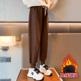 女童运动裤批发春秋新款大童儿童女孩休闲卫裤秋季长裤秋冬款加绒
