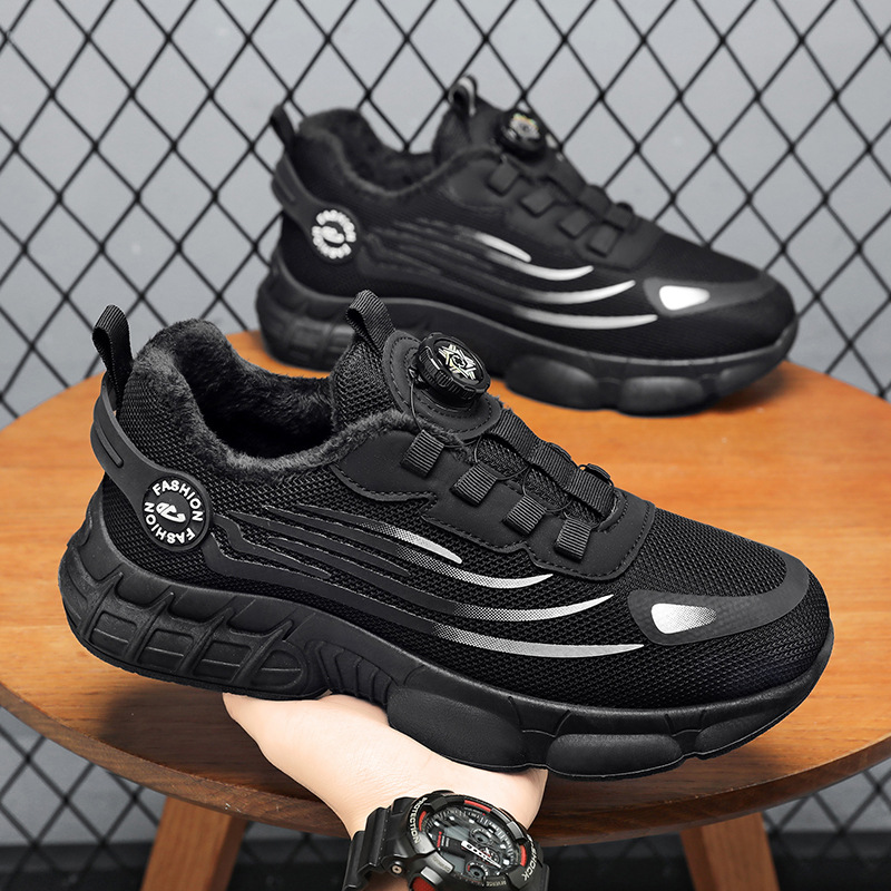Zapatos de invierno para hombres nuevos zapatos de hombre más terciopelo grueso calentamiento zapatos deportivos de algodón grueso zapatos de correr casuales