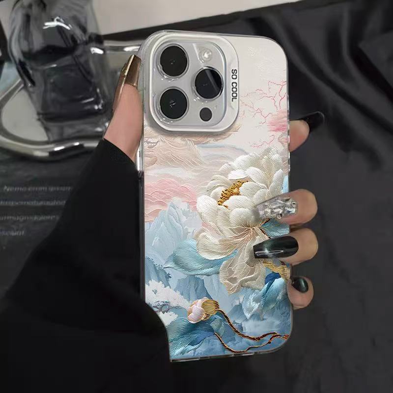 White Lotus para iPhone 16 funda para teléfono móvil Apple 15promax/14pro Japón y Corea del Sur 13pro12 transfronterizo 11x