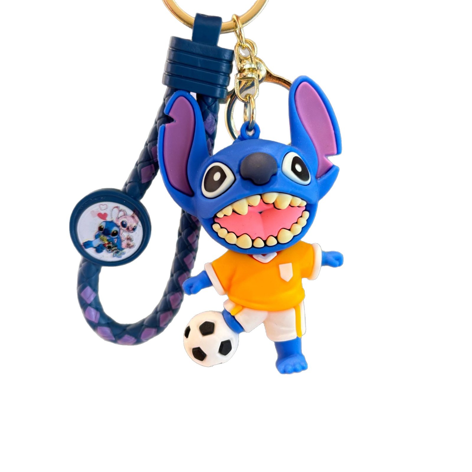 Creativo nuevo estilo deportivo Stitch llavero dibujos animados muñeca grande mochila escolar colgante máquina de garras pequeño regalo al por mayor