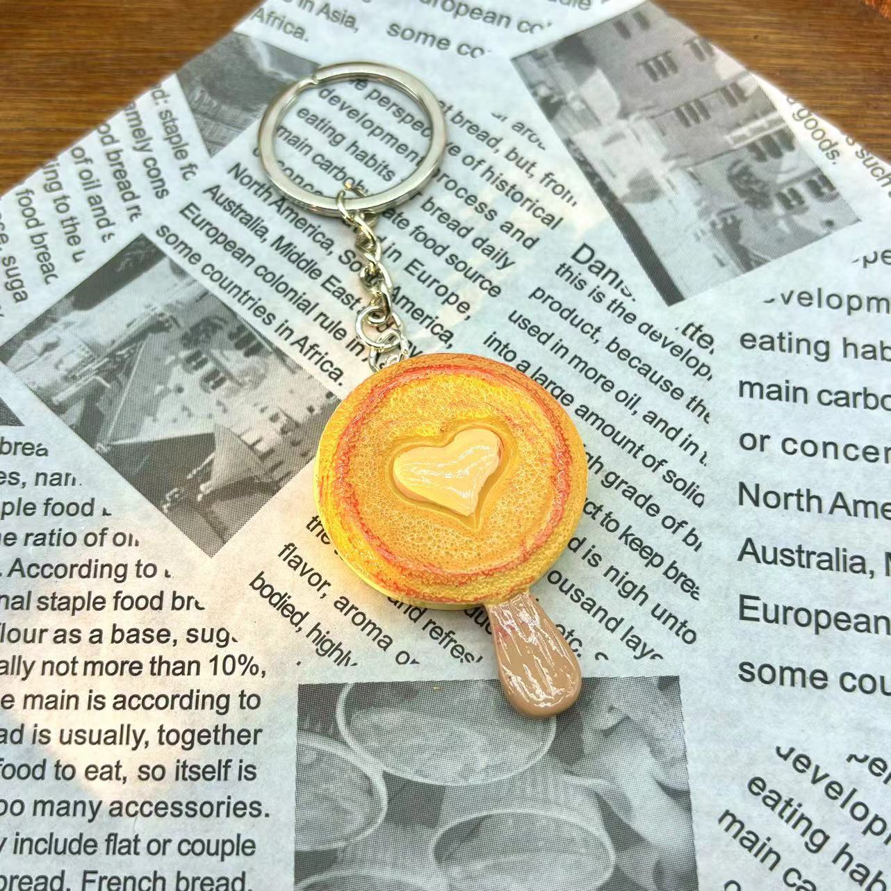22g Weight Bag Pendant, Keychain Classification 1 Piece Quantity Daily Occasion Resin Material 1605 Coffee, bread Pattern Women's Gender Cartoon Style Style Resin 1605 Coffee Bread Bag Pendant Keychain Bag Charms 7