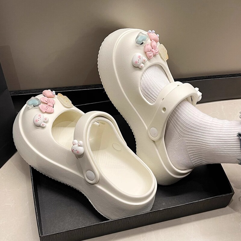 Mary Jane Eva Platform Shoes Women's Summer Outdoor 2024 New Style Beach Sandals and Slippers for Women