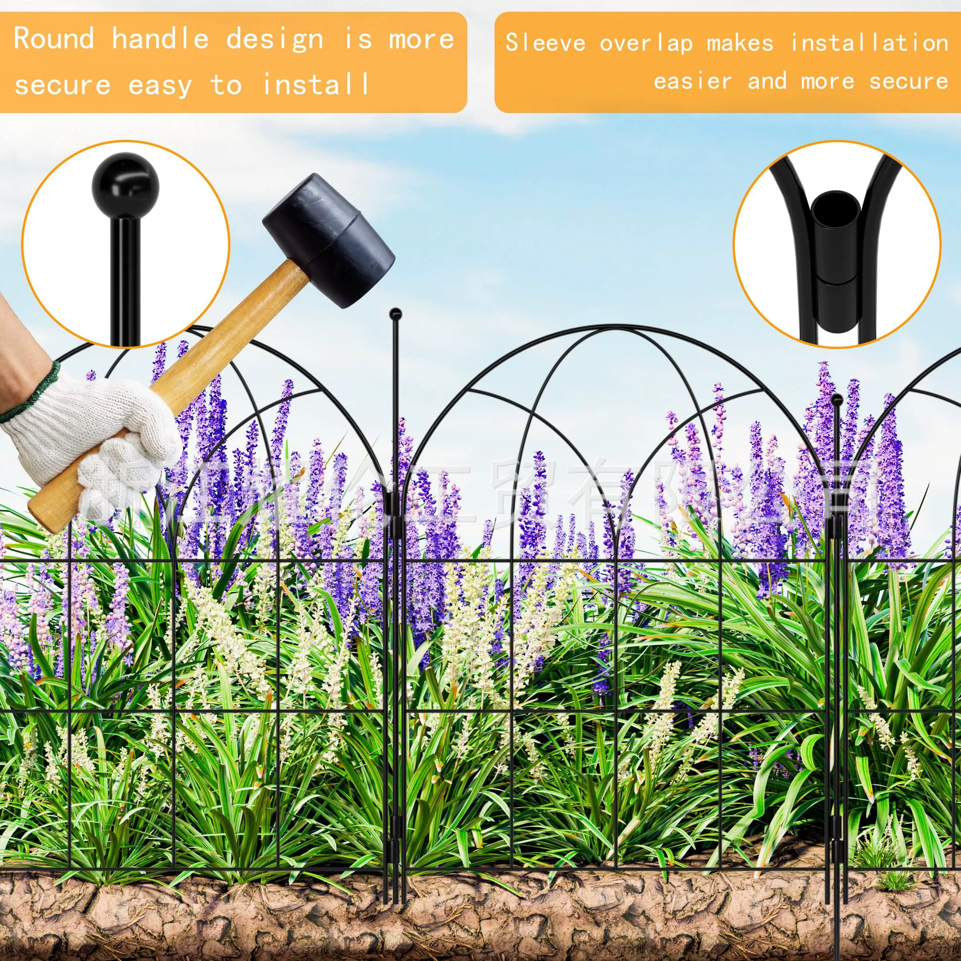 Трансграничный арочный забор Домашний садовый забор Открытый огородный забор Овощной забор кронштейн ограждение железного двора ограждение