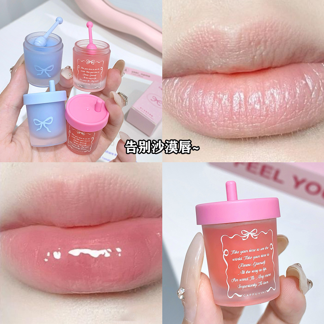 Cappuvini jugo de paja máscara labial otoño invierno hidratante frutas lápiz labial