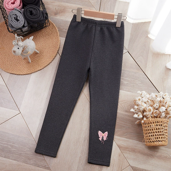 Fleece leggings with bow