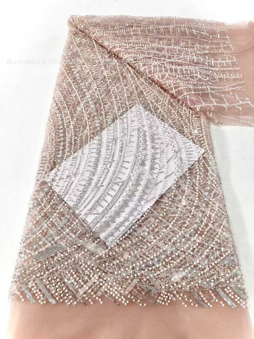 Fabrica de cuentas de burbujas sequinilla al por mayor Europa y América moda vestido de noche tela de moda tela bordada