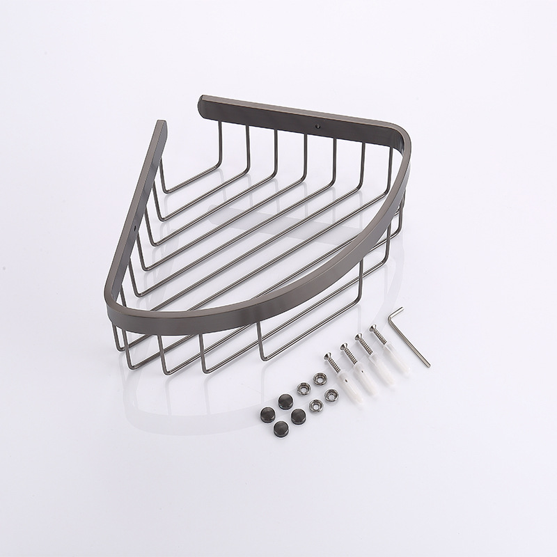 304不锈钢浴室置物架卫浴三角架转角架厕所三角篮卫生间挂件壁挂