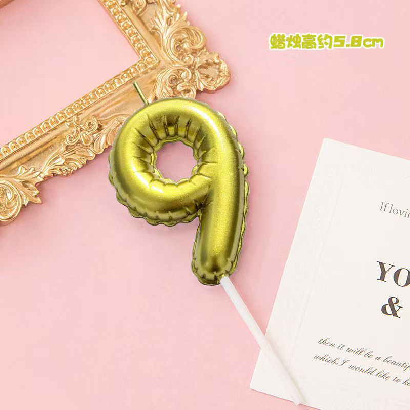 Cumpleaños de los niños, pastel de vela de cera digital, forma de globo de cera, decoración de aniversario para bebés, celebración transfronteriza