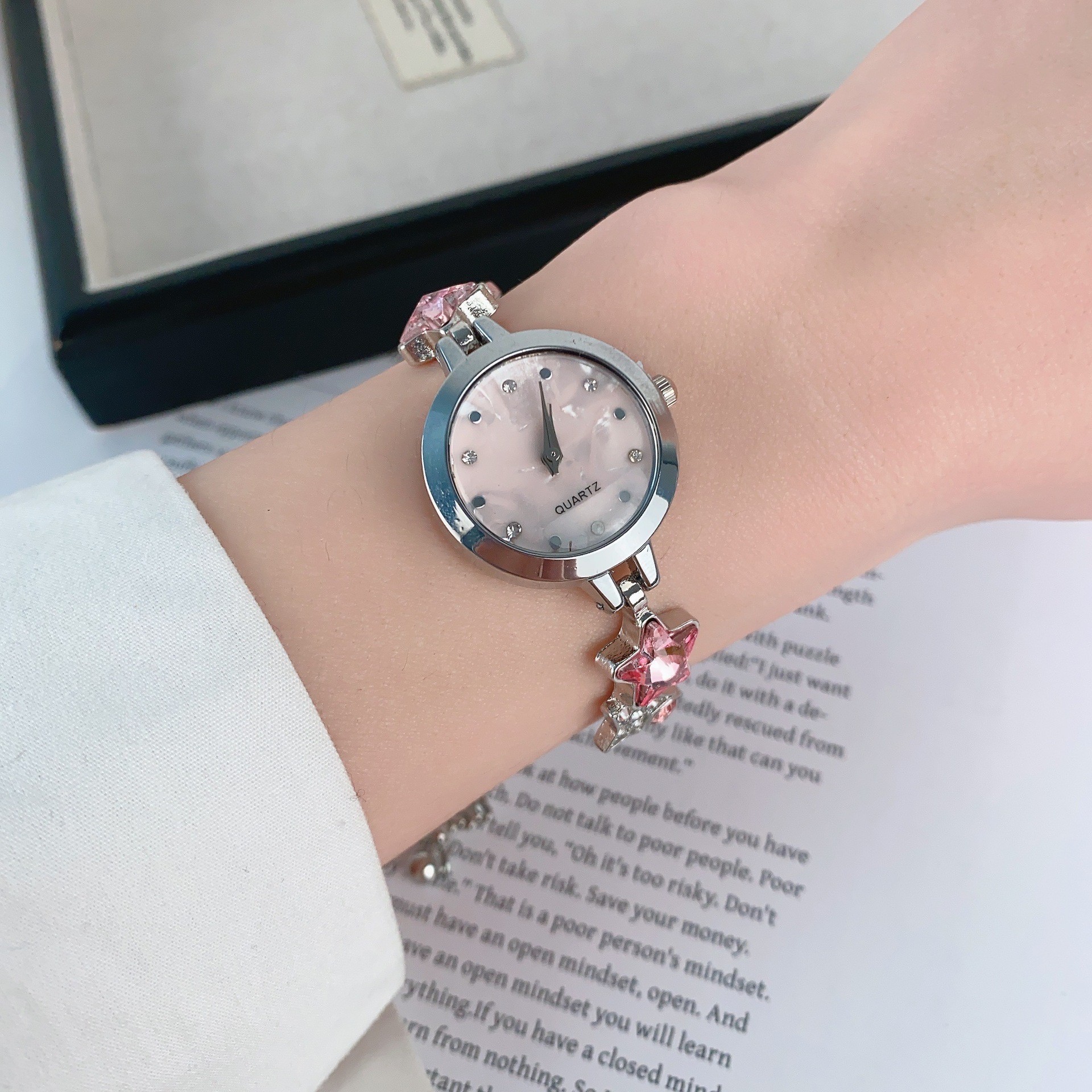 Cadena de reloj estrella rosa S1251C