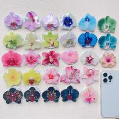 ins オーキッドアクリル接着剤磁気携帯電話ホルダーデスクトップ折りたたみポータブルオーキッド磁気携帯電話ホルダー