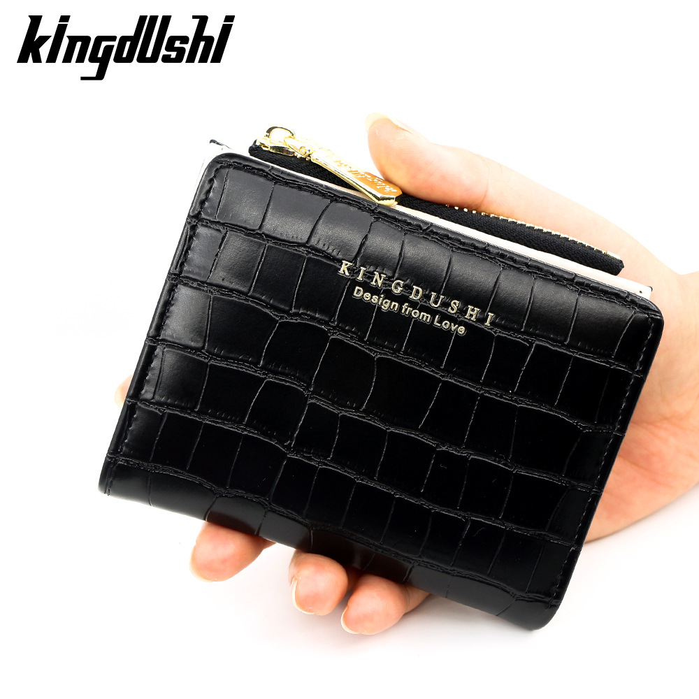 Nueva billetera de moda simple de piedra con cremallera bolso de cambio bolso de color caramelo mujer multi-tarjeta bolsa de tarjetas mayorista