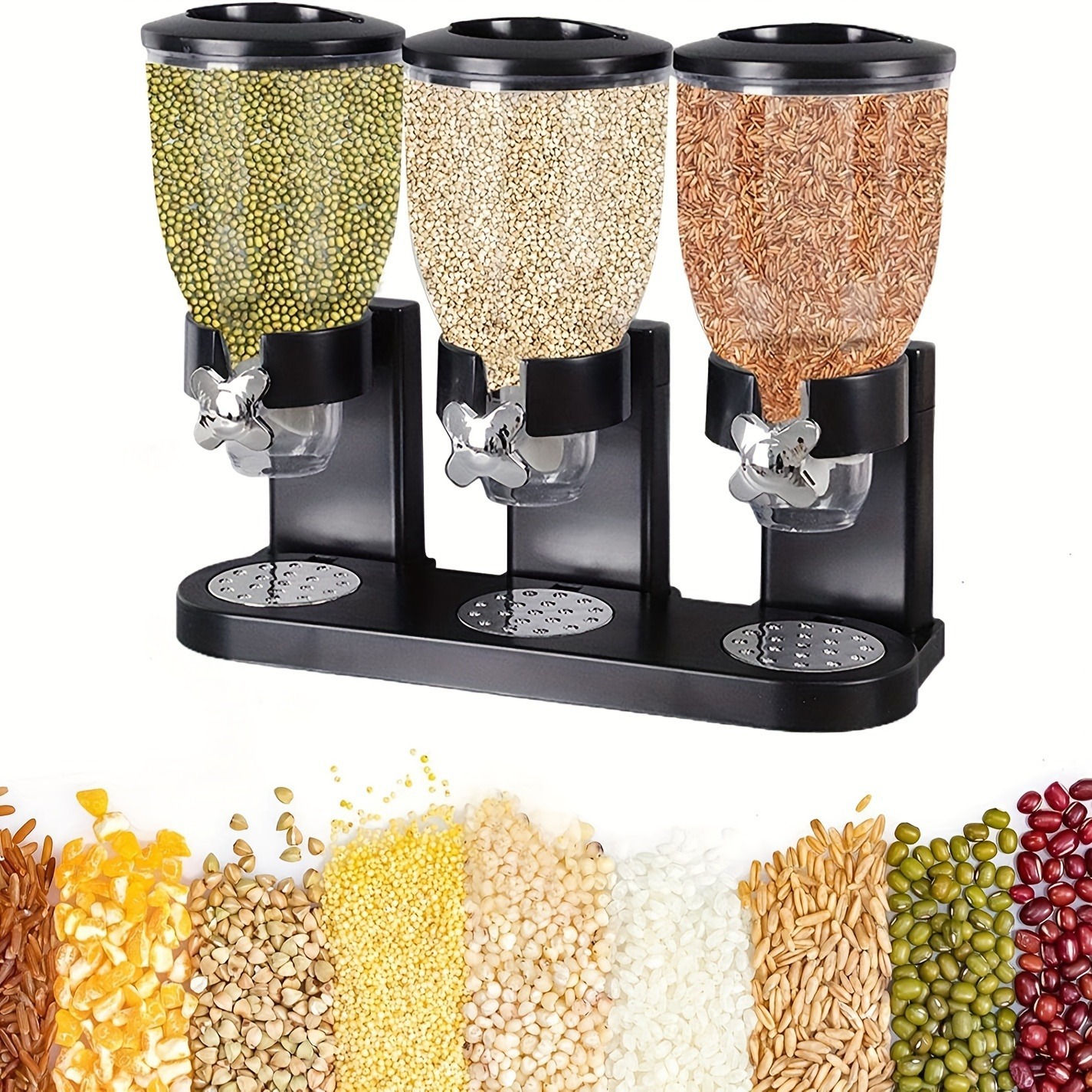 Cereal dispenser transfronterizo máquina de cereal olla de almacenamiento de granos de cocina olla de almacenamiento de bocadillos de frutas secas de avena