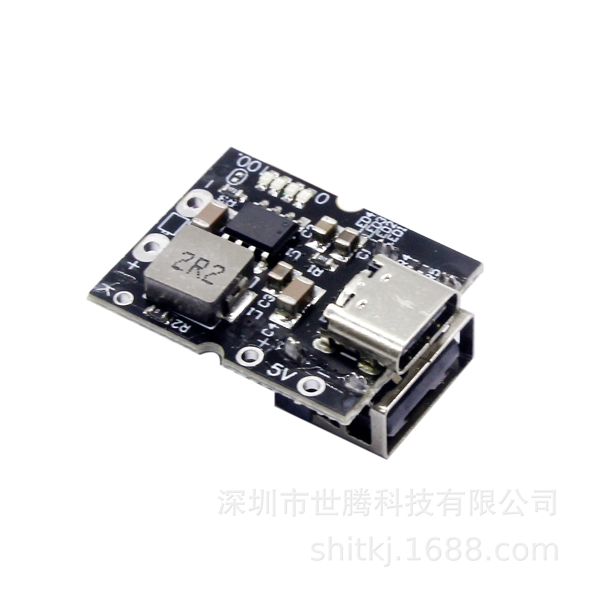 Высокоточный встроенный модуль зарядки и разрядки 5V2A. Вход Type-C, совместимый с литиевой батареей 4,2 В/4,35 В.