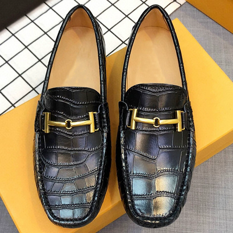 Мужские лоферы из европейской матовой натуральной кожи, новинка 2025 года, универсальные, удобные, для вождения.