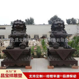 厂家大型纯铜狮子雕塑铸铁铸铝带翅膀飞天狮户外广场铸铜狮子摆件