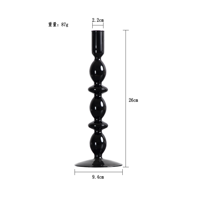 Simple retro estilo francés antiguo vela de cristal candelabro decoración de escritorio candelabro de cristal