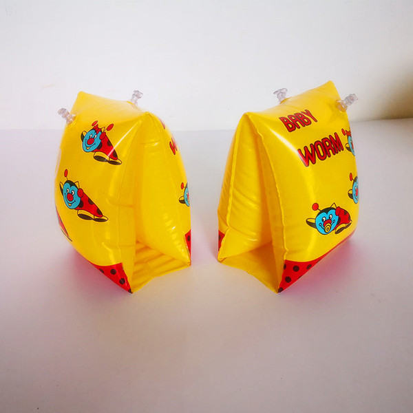 Inflatable cartoon water yellow swimming ring PVC