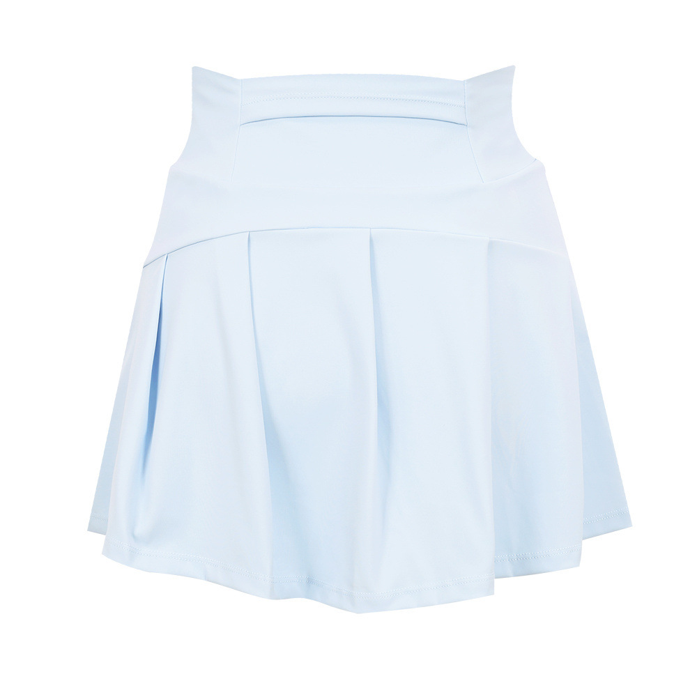 Falda de tenis de nailon estilo Lulu, de alta elasticidad, de seda helada, fina, transpirable, antiexposición, para yoga y deportes, para mujer.