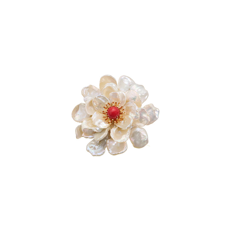 Natural perla de agua dulce broche moda femenina luz diseñador de lujo barroco hecho a mano accesorios ricos broche al por mayor image 6
