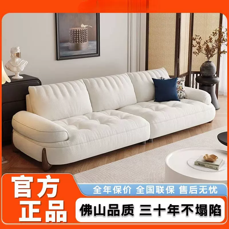 真皮沙发意式极简猫抓皮客厅现代简约头层直排皮艺沙发牛皮小户型