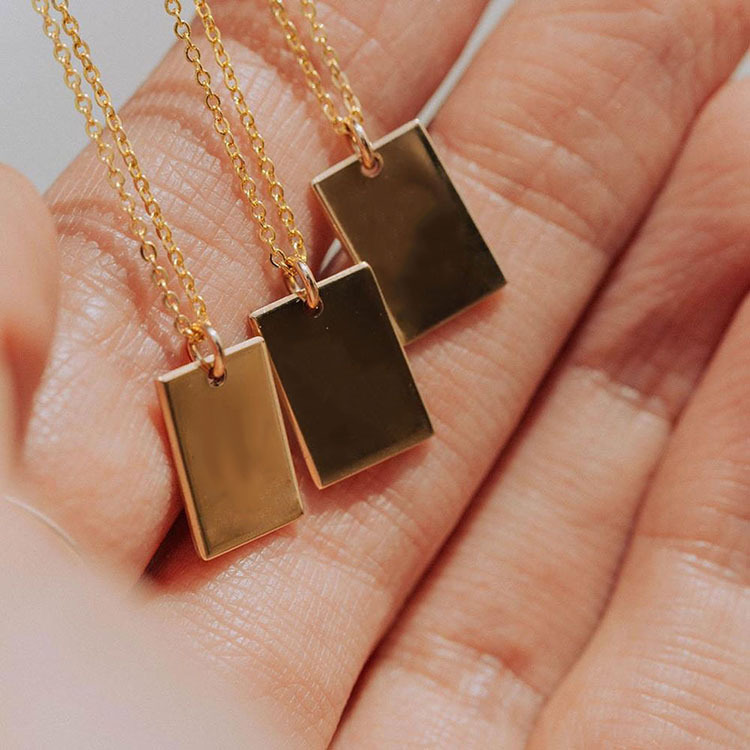 Stainless Steel 14K Gold Plated Fashion Plating Geometric Necklace display picture 4