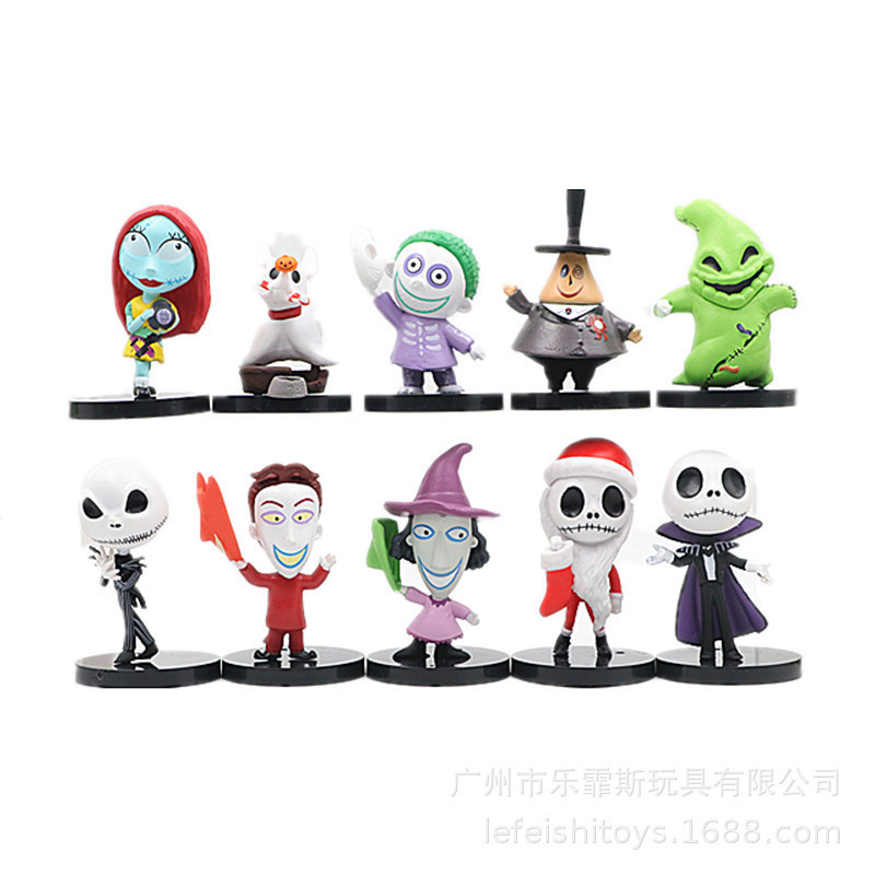 10種類のクリスマスの驚きの魂のジャックのハロウィンのおもちゃの人形の模型の手作りの置物|undefined