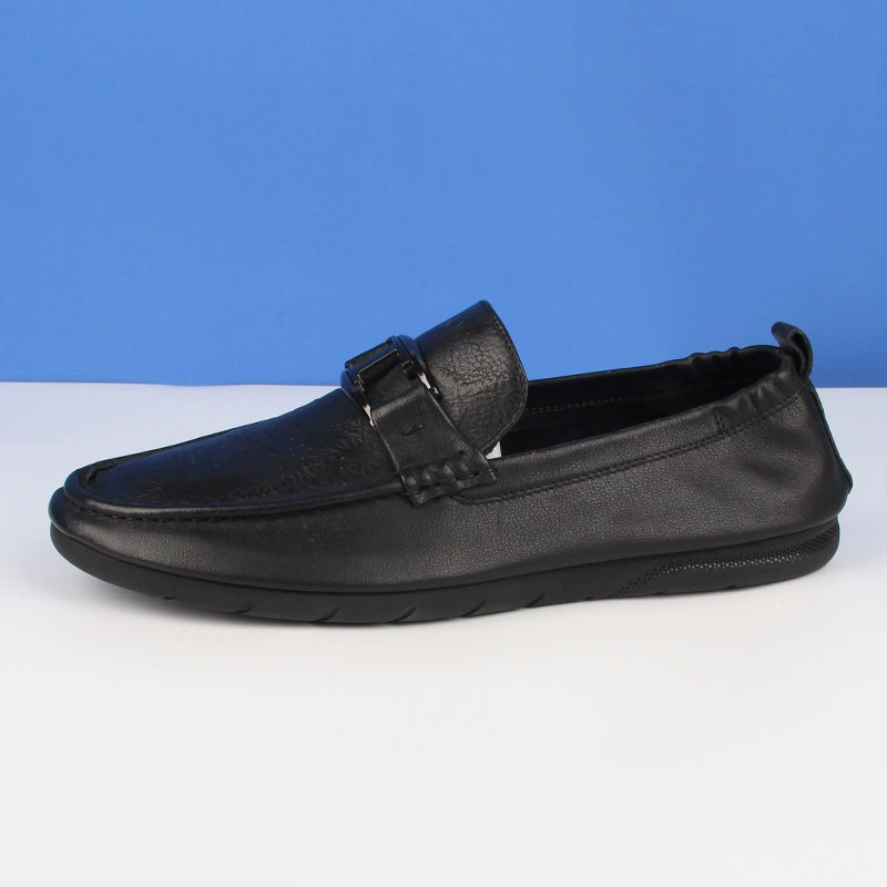 Обувь из натуральной кожи, Мужская Новая мужская обувь 2022 года, туфли без шнуровки для ленивого вождения, повседневная кожаная обувь с мягкой подошвой и мягкой поверхностью