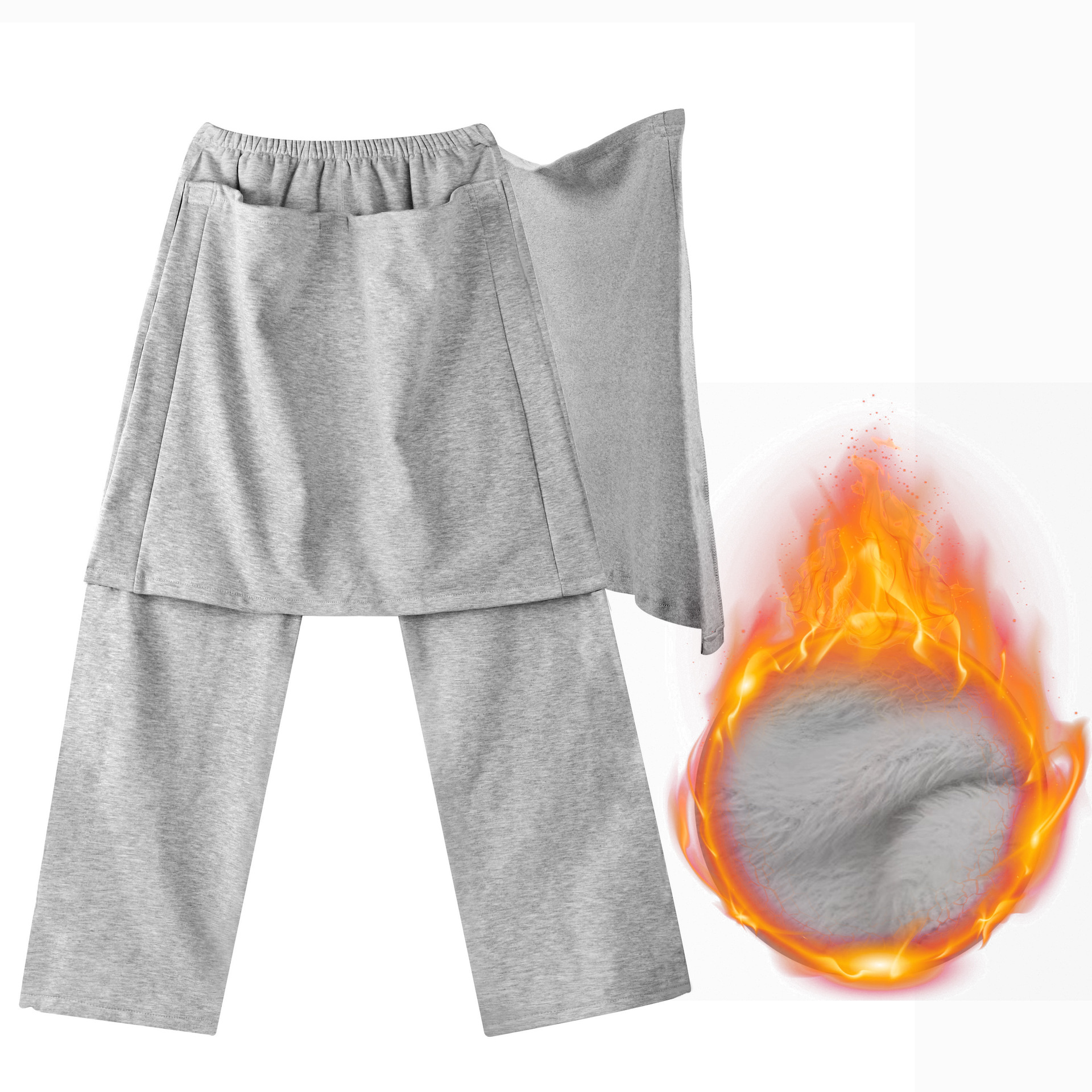 두꺼운 전면 및 후면 커버 회색 쏟아지지 않는 벨벳