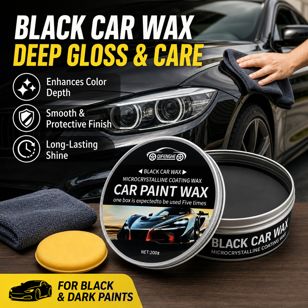 Cross-border black car wax, microcrystalline coating wax for car paint, removes dirt, polishes, brightens, repairs scratches, and provides maintenance, 200g